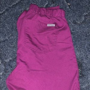 Magenta scrub bottoms